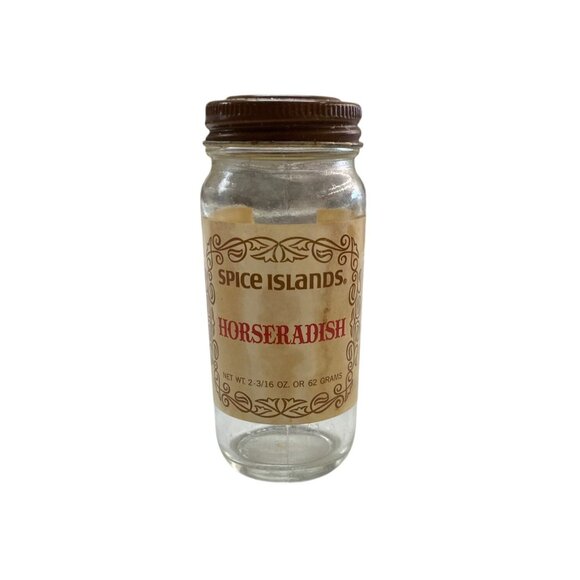Vintage Spice Islands Horseradish Glass Jar With Metal Lid - Picture 1 of 6